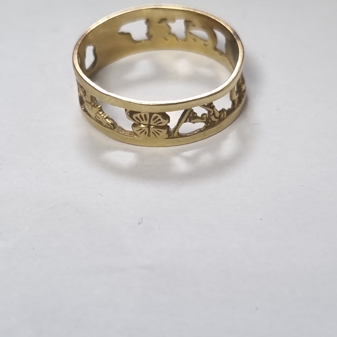 ARGOLLA DE LA SUERTE ORO 14 K 2 GRMS (SEMINUEVO)