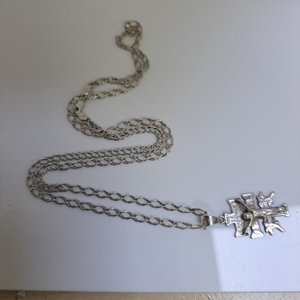 CADENA, CRUZ DE CARAVACA PLATA 8.5 GRMS (SEMINUEVO)
