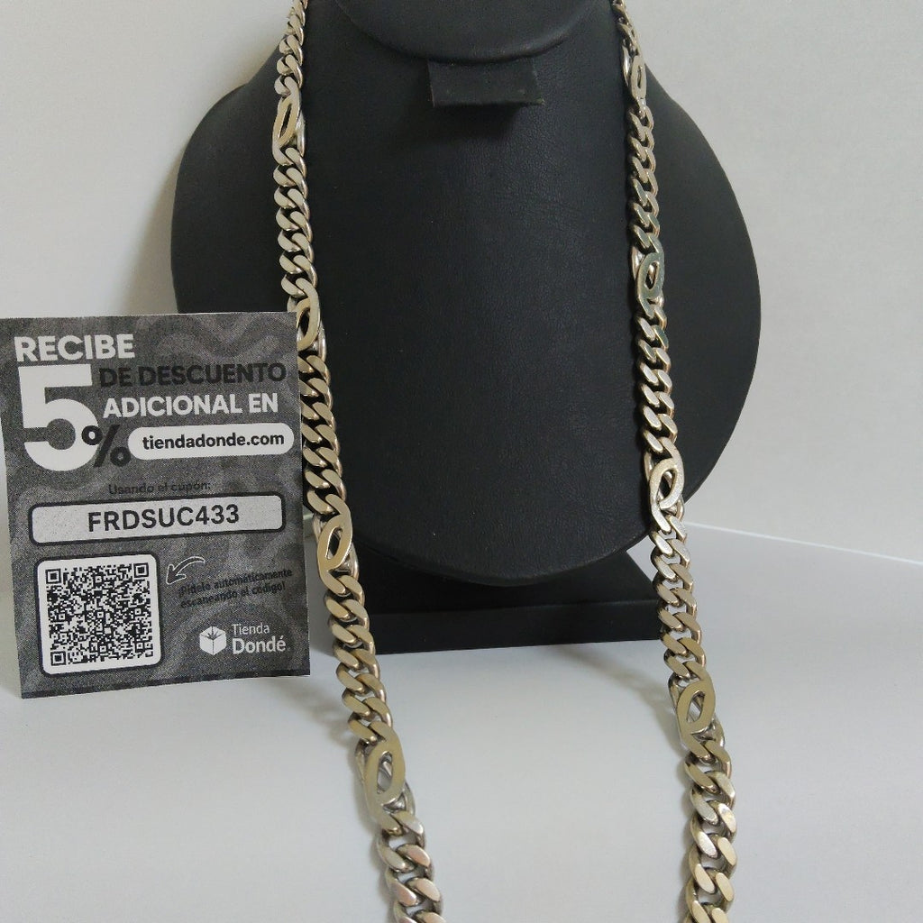 CADENA ORO, ORO BLANCO 18 K 132.7 GRMS (SEMINUEVO)