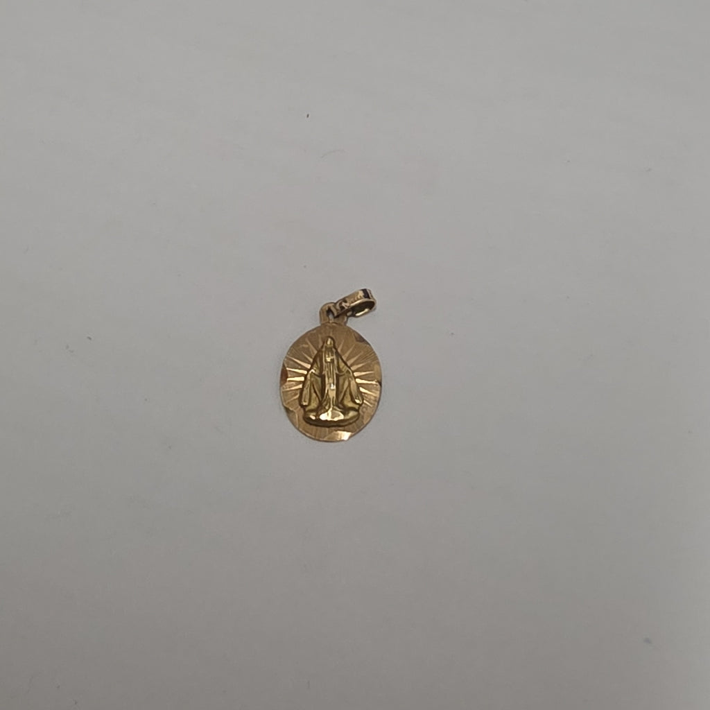 DIJE, MEDALLA RELIGIOSA ORO 14 K 0.7 GRMS (SEMINUEVO)