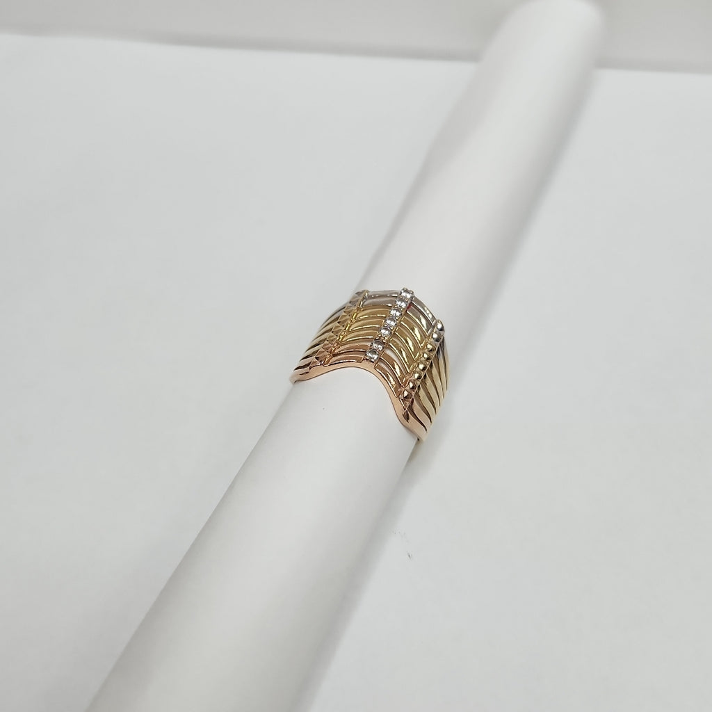ANILLO ORO, ORO COMBINADO 14 K 4 GRMS (SEMINUEVO)