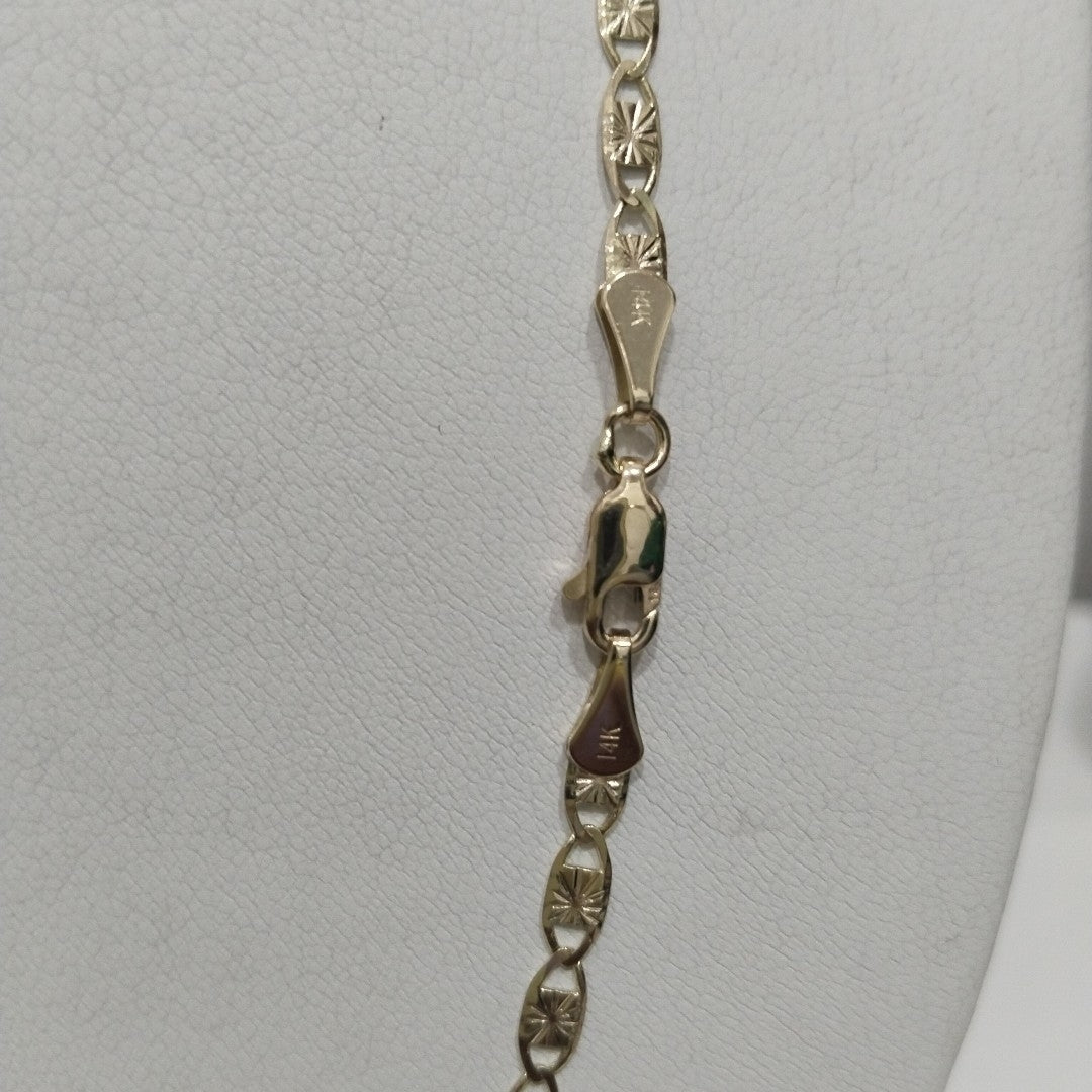 CADENAS TEJIDO GUCHI ORO 14K 55 CM 7.1 GR (NUEVO)
