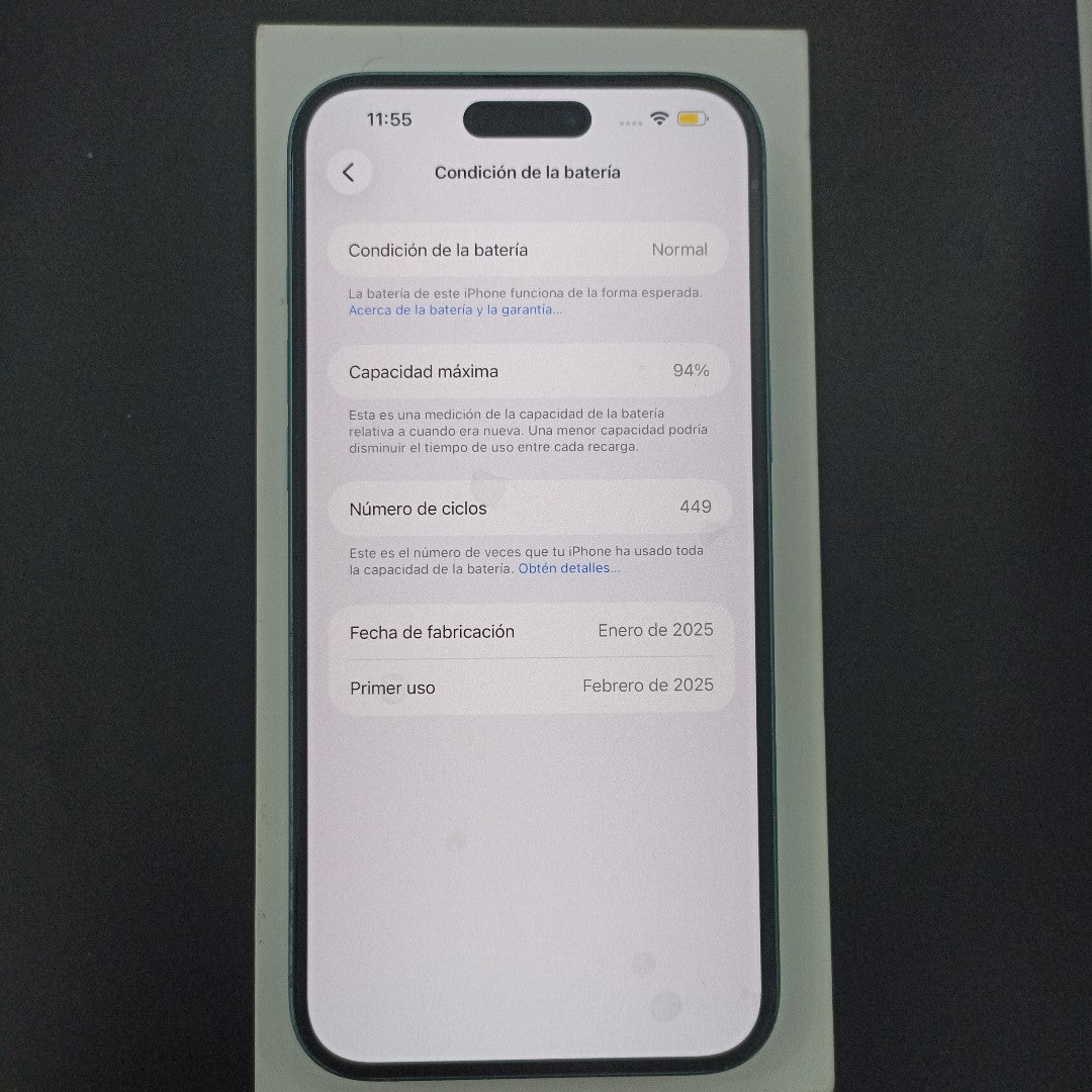CELULAR APPLE IPHONE 16 PLUS A3289 (2024) 128 GB 8 GB RAM (SEMINUEVO)
