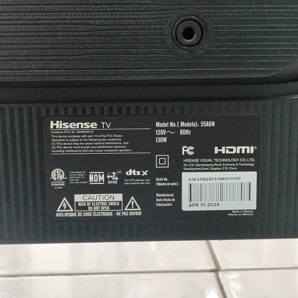 PANTALLA HISENSE 55A6N (2024) 55" LED 4K (SEMINUEVO)