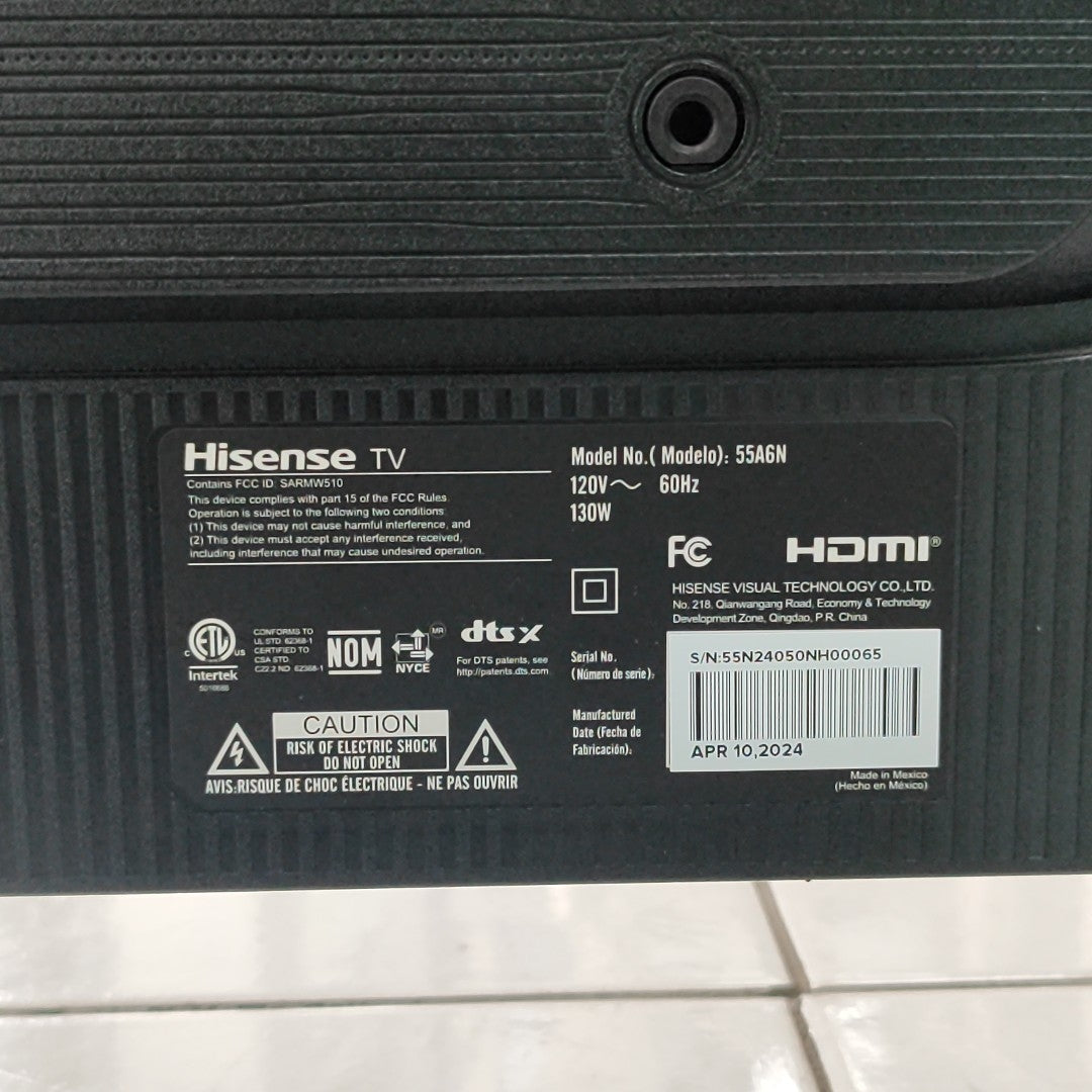 PANTALLA HISENSE 55A6N (2024) 55" LED 4K (SEMINUEVO)