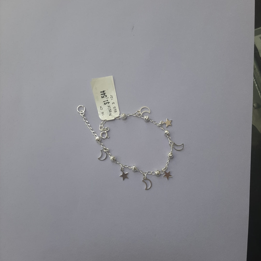 PULSERA TEJIDO TEJIDO ESPECIAL PLATA .925 18 CM 3.1 GR (NUEVO)