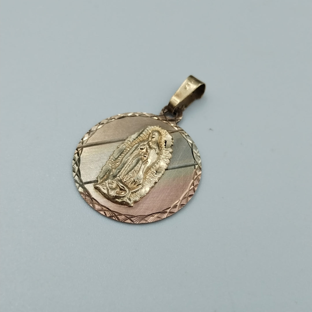 DIJE, MEDALLA RELIGIOSA ORO COMBINADO 10 K 2 GRMS (SEMINUEVO)