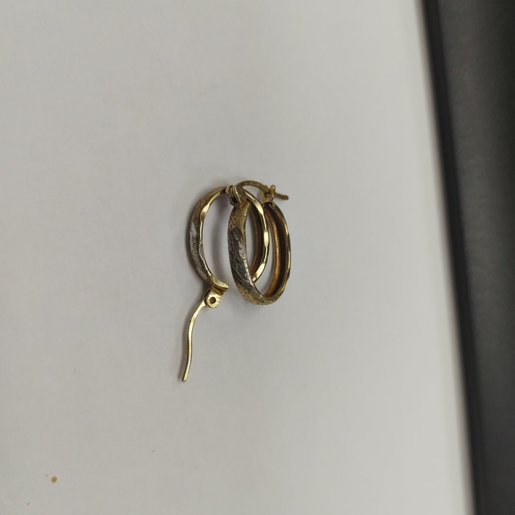 ARRACADAS PAR ORO COMBINADO 14 K 1,70 GRMS (SEMINUEVO)