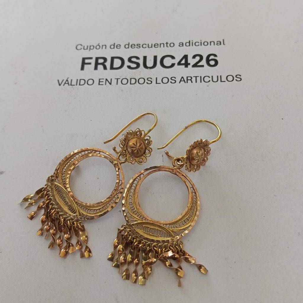 ARETES PAR ORO 8 K 5.2 GRMS (SEMINUEVO)