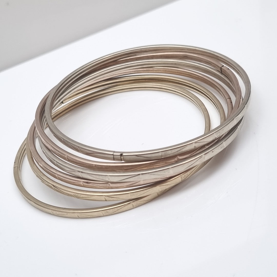 SEMANARIO DE PULSERAS ORO COMBINADO 8 K 21,50 GRMS (SEMINUEVO)