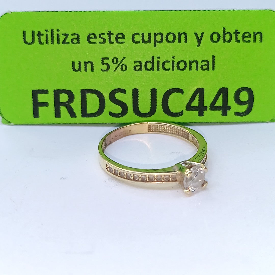 ANILLITO, SOLITARIO ORO 10 K 1.7 GRMS (SEMINUEVO)
