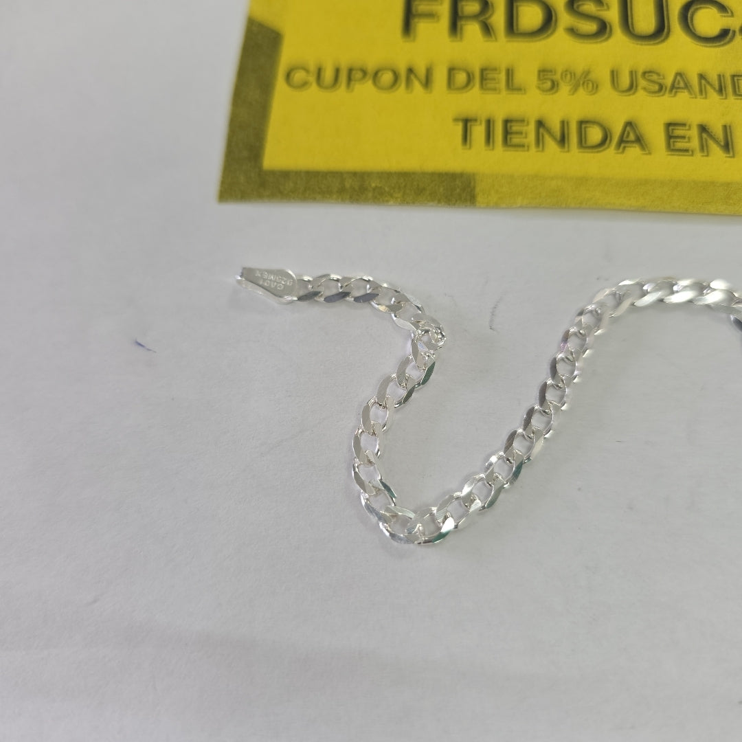 PULSERA BARBADA PLATA .925 21 CM 4.3 GR (NUEVO)