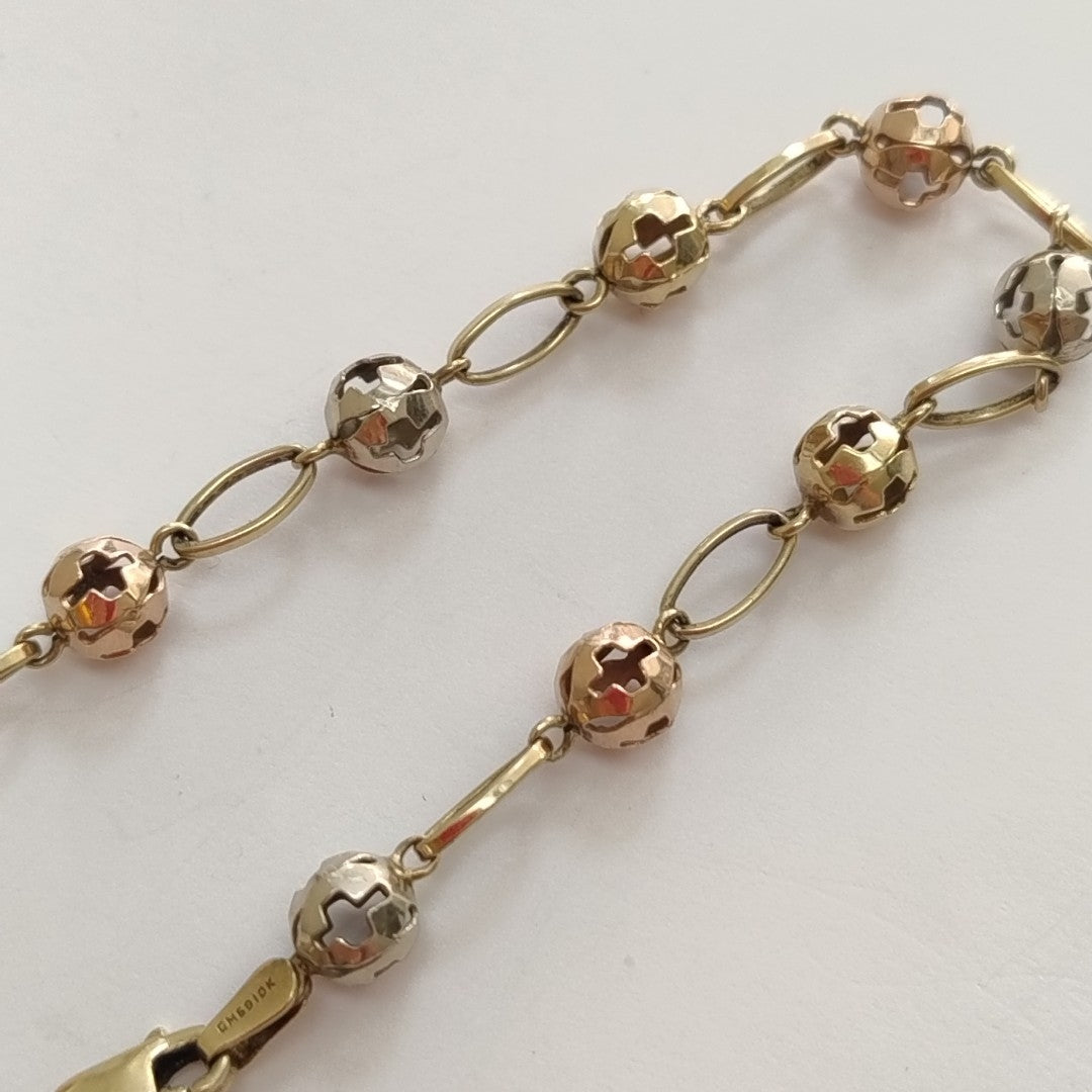 PULSERA ORO, ORO COMBINADO 10 K 5.8 GRMS (SEMINUEVO)