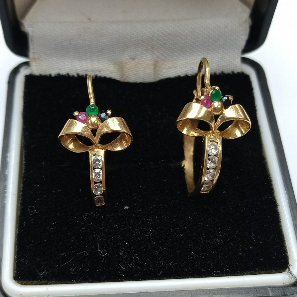 ARRACADAS PAR ORO 10 K 3,60 GRMS (SEMINUEVO)