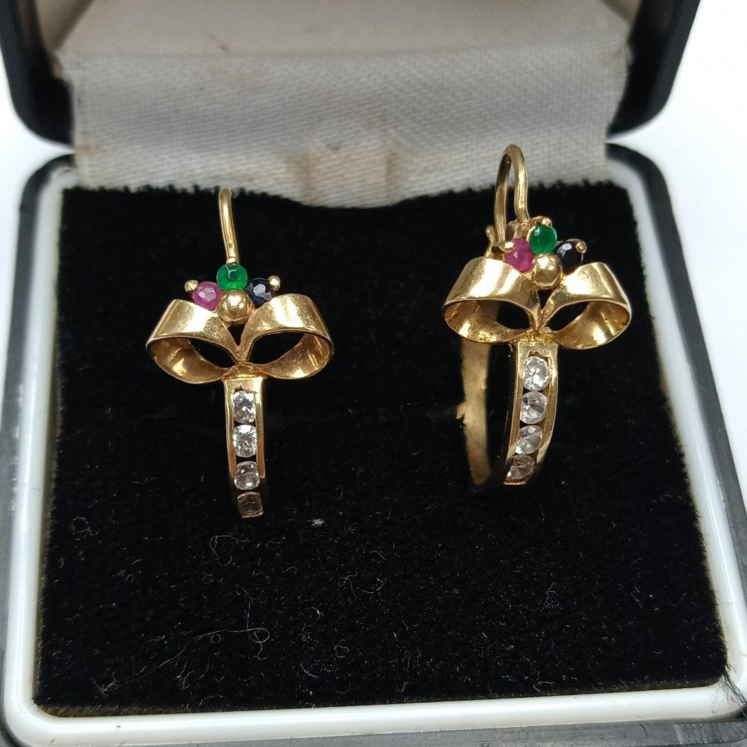 ARRACADAS PAR ORO 10 K 3,60 GRMS (SEMINUEVO)