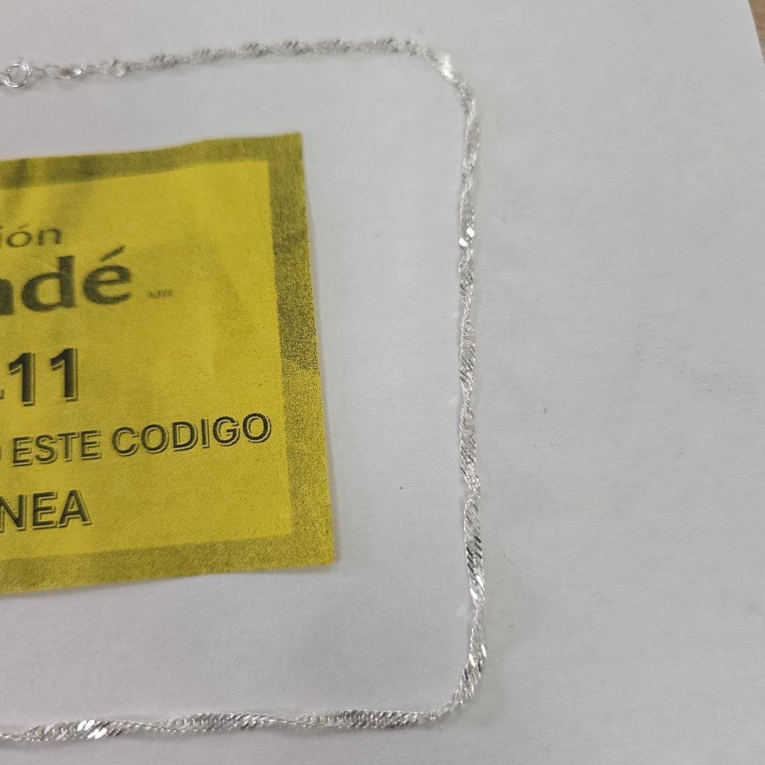 CADENA MEDIO TZL PLATA .925 55 CM 4.12 GR (NUEVO)