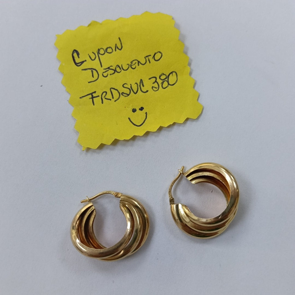 ARRACADAS PAR ORO 14 K 4.7 GRMS (SEMINUEVO)