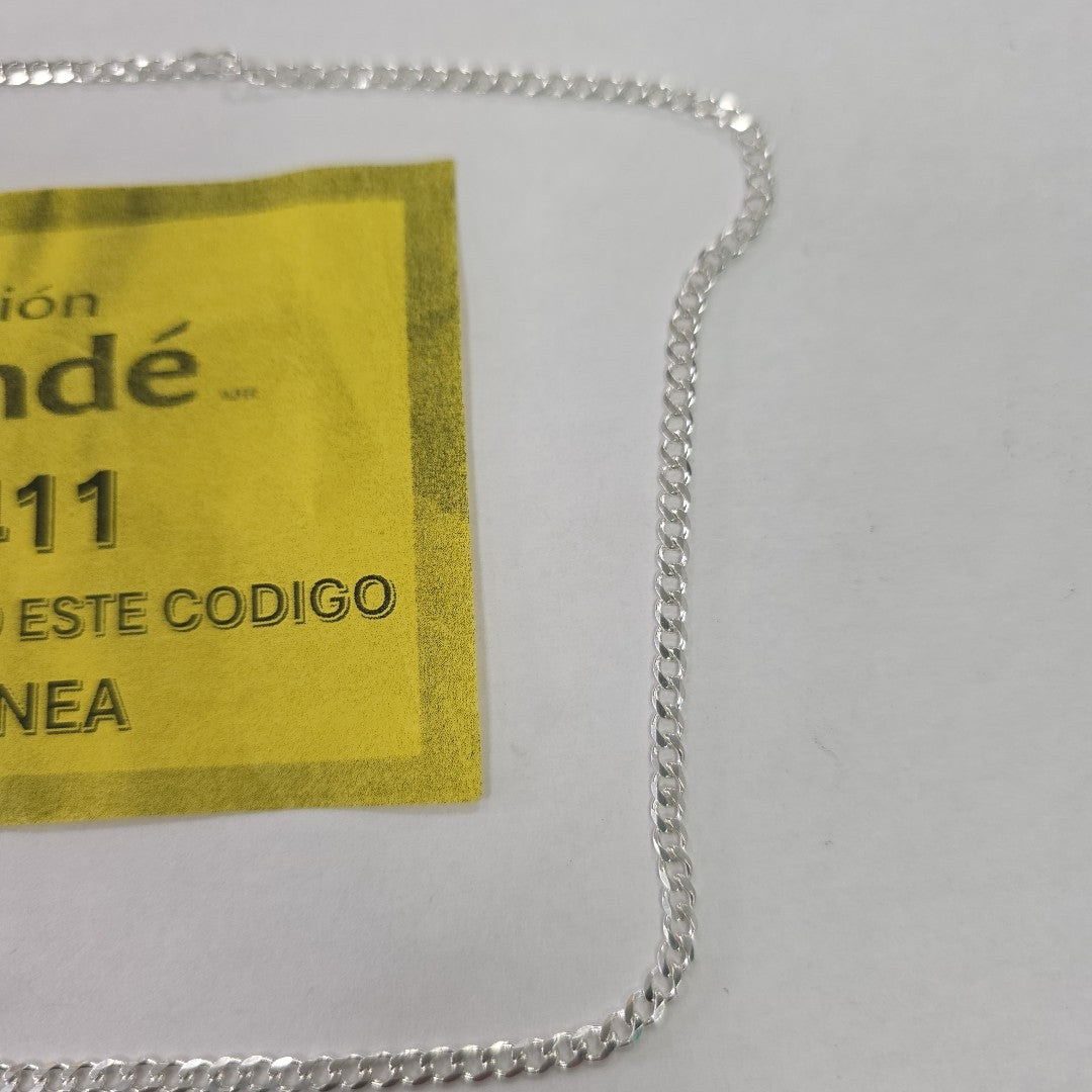 CADENA BARBADA PLATA .925 55 CM 8.52 GR (NUEVO)