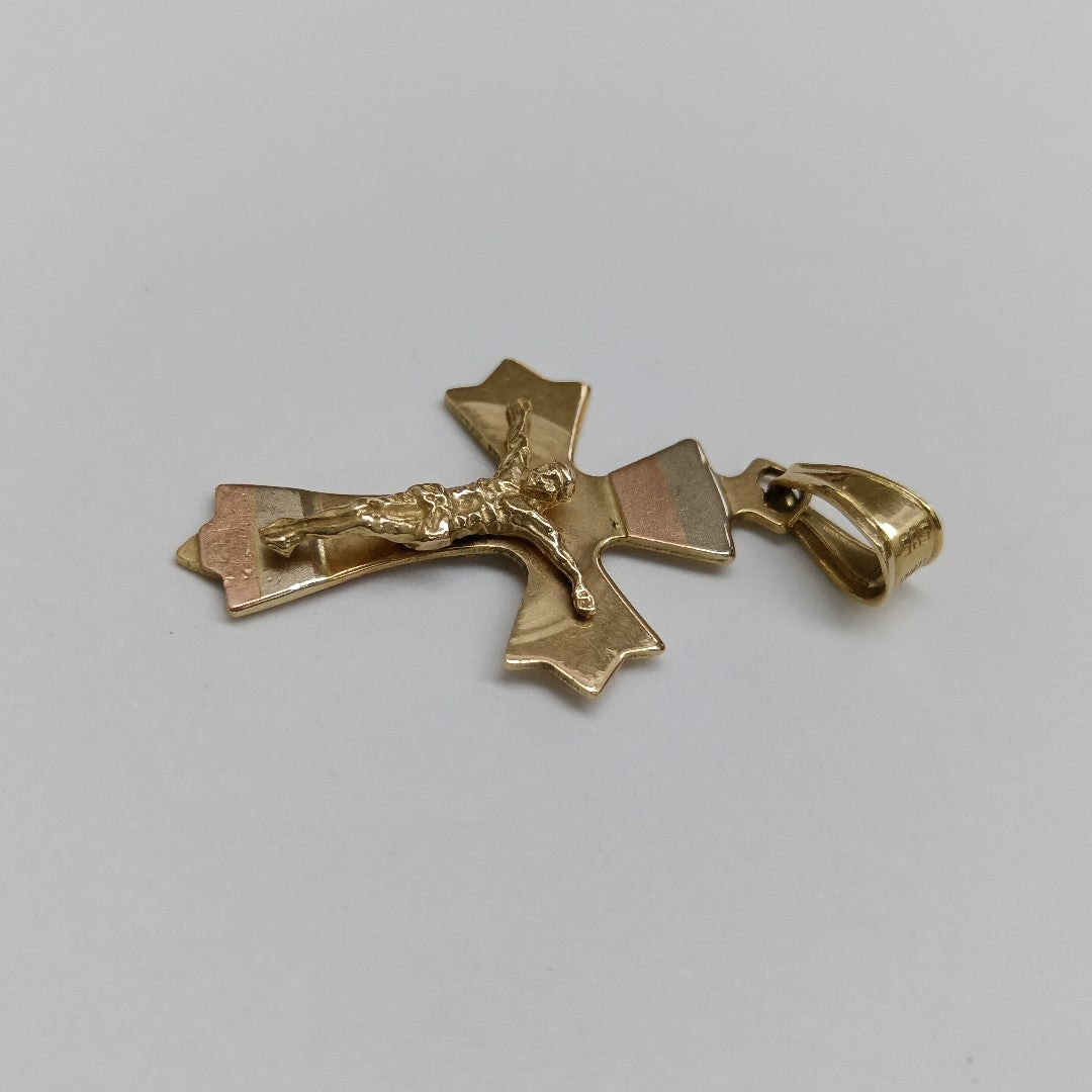 CRUCIFIJO ORO,RODIADO 14 K 2,50 GRMS (SEMINUEVO)