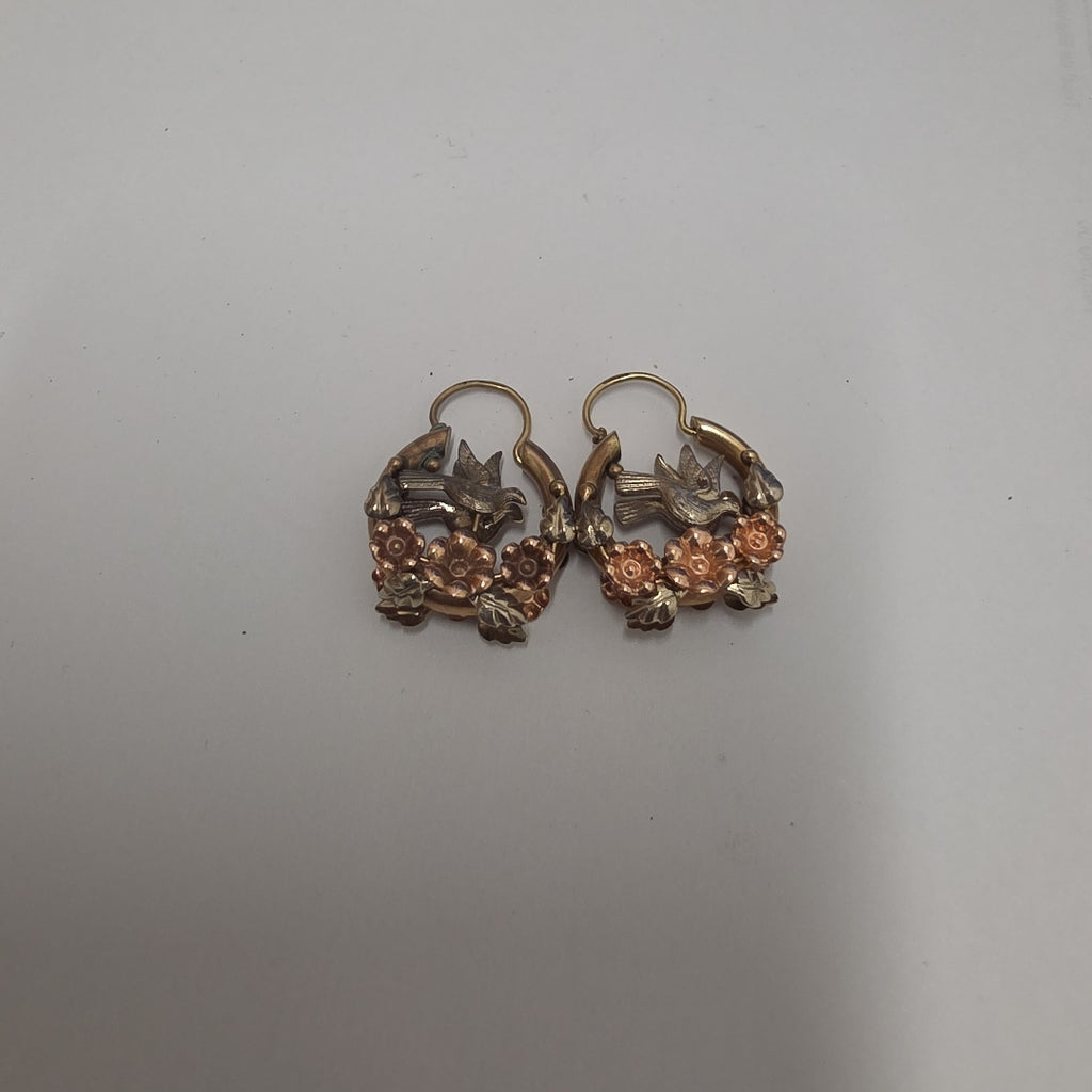 ARETES PAR ORO COMBINADO 10 K 4,80 GRMS (SEMINUEVO)