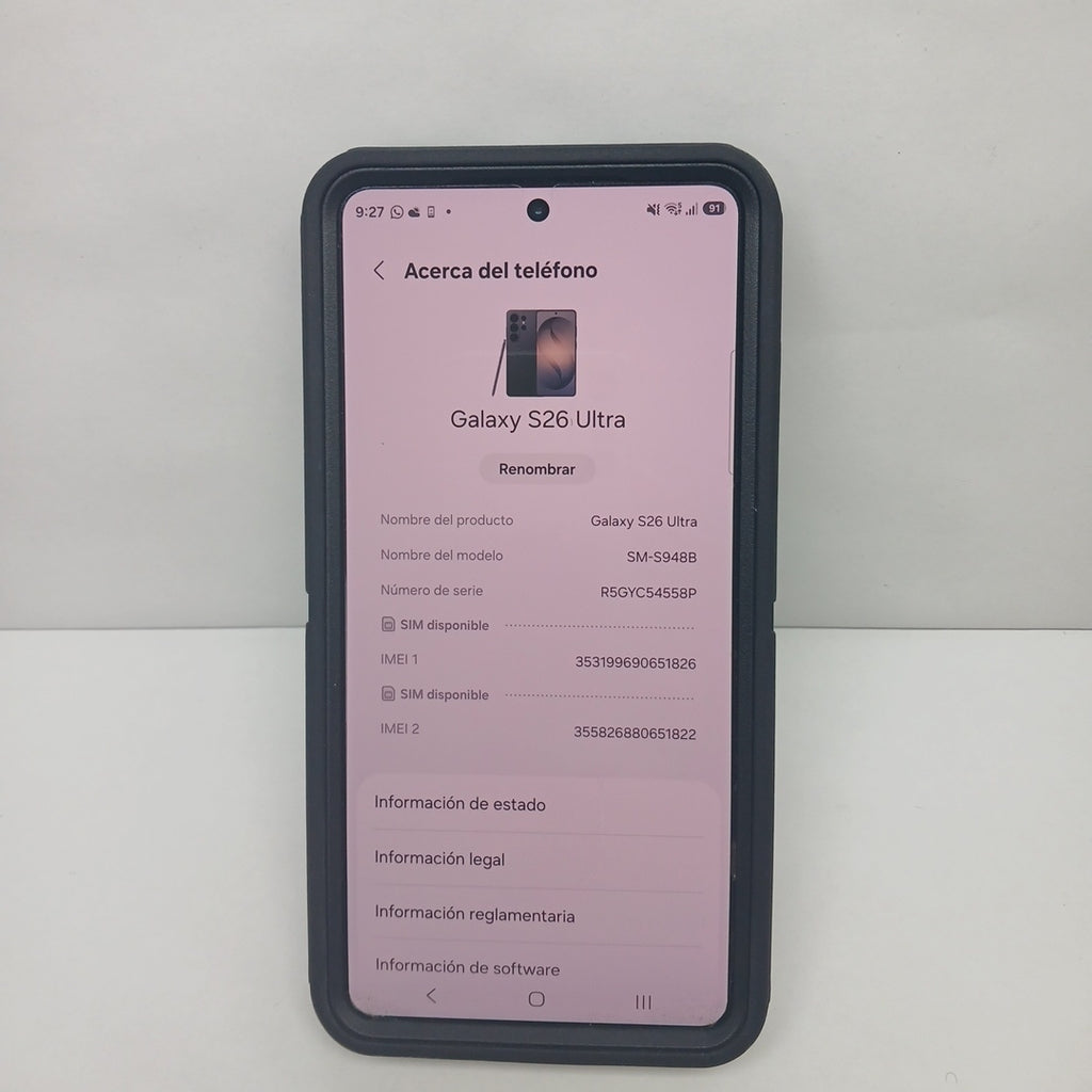 CELULAR SAMSUNG GALAXY S26 ULTRA SM-S948B (2026) 512 GB 12 GB RAM (SEMINUEVO)
