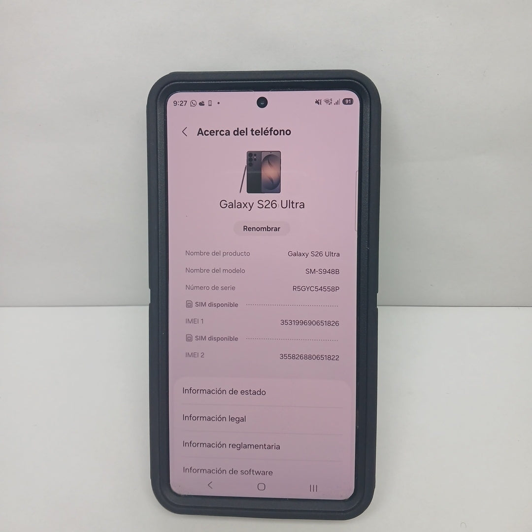 CELULAR SAMSUNG GALAXY S26 ULTRA SM-S948B (2026) 512 GB 12 GB RAM (SEMINUEVO)