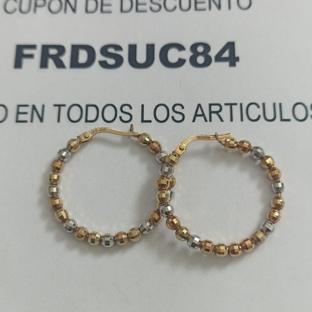 ARRACADAS PAR ORO 14 K 4.6 GRMS (SEMINUEVO)