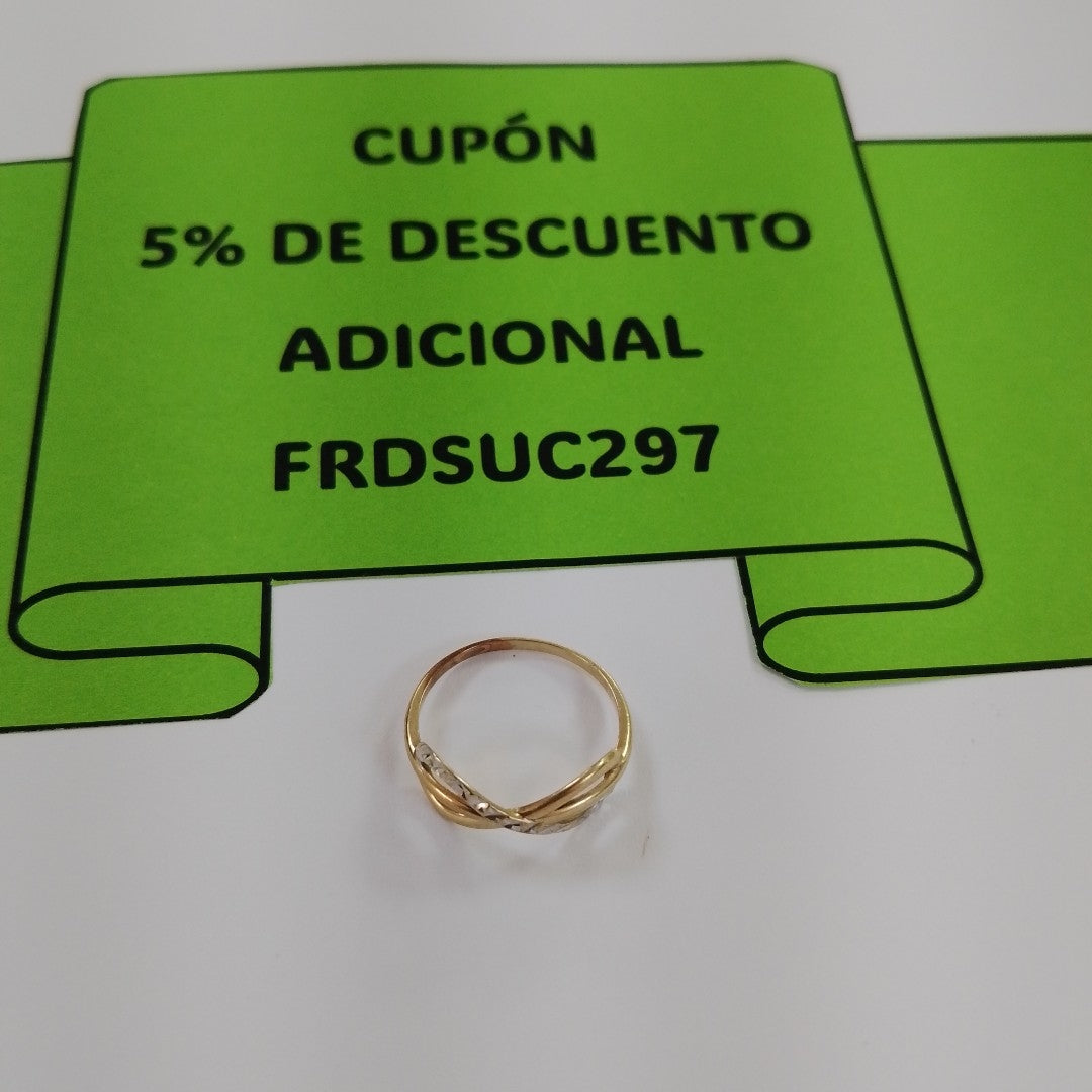 ANILLITO ORO COMBINADO 14 K 1.3 GRMS (SEMINUEVO)