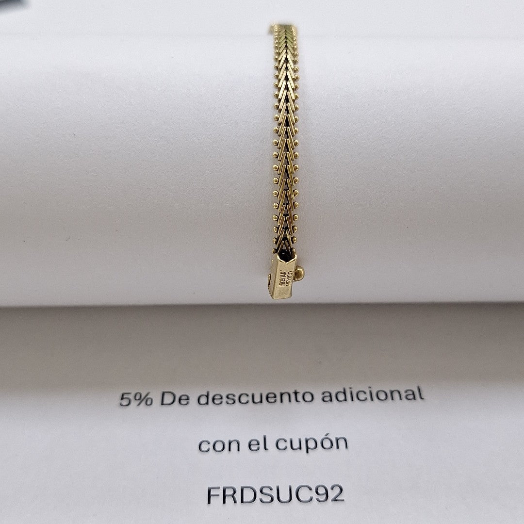 PULSERA ORO COMBINADO 14 K 8,40 GRMS (SEMINUEVO)
