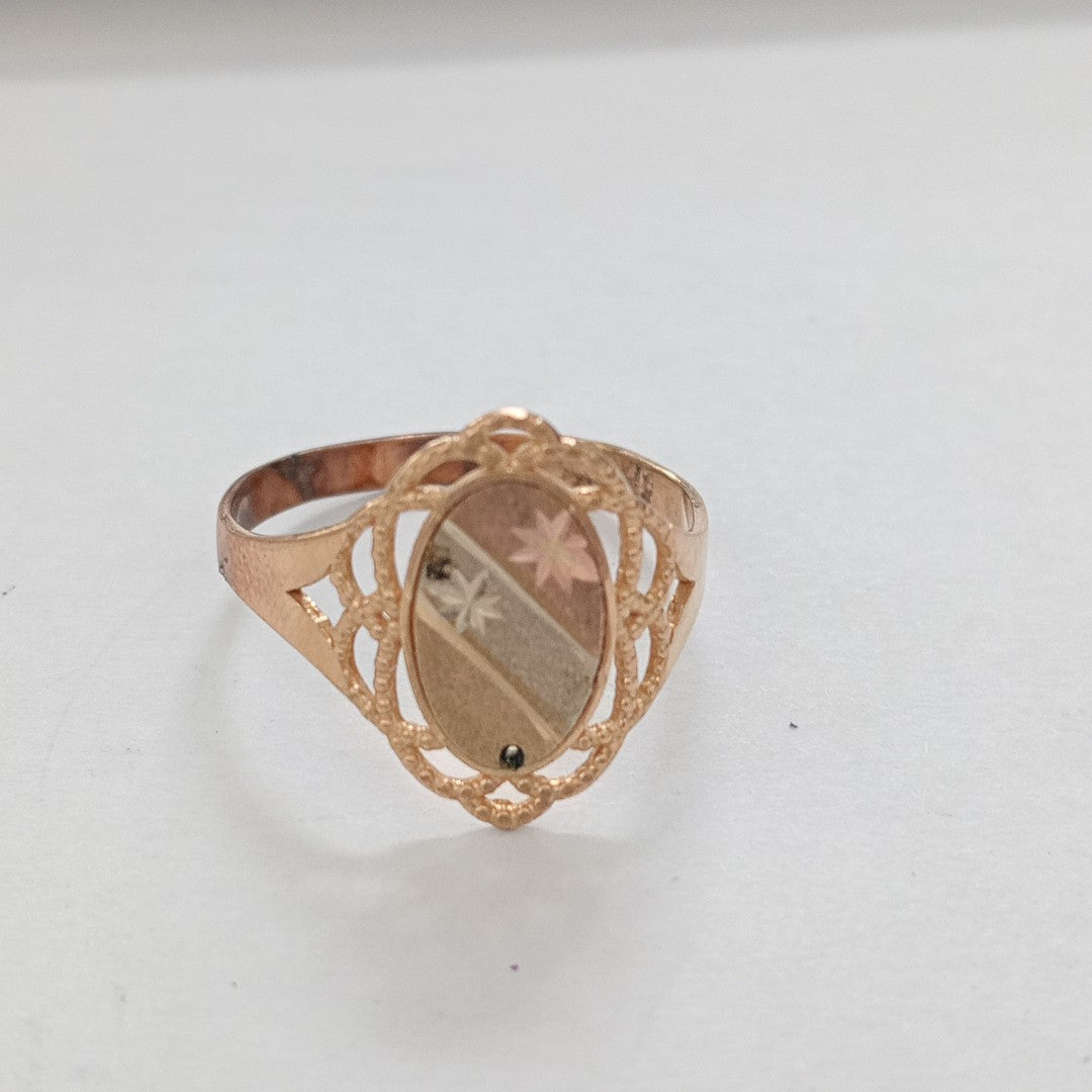 ANILLO ORO COMBINADO 10 K 1.8 GRMS (SEMINUEVO)