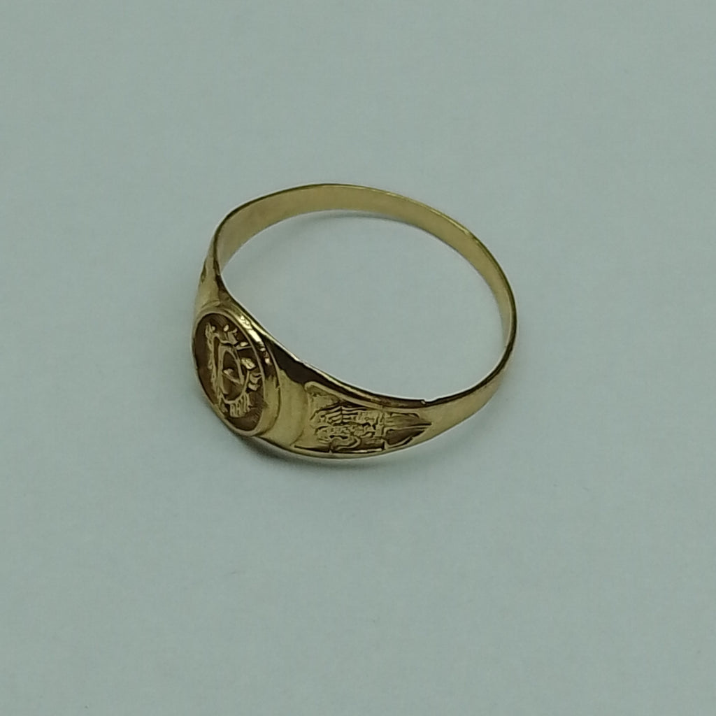 ANILLO DE GRADUACIÓN ORO 10 K 1.3 GRMS (SEMINUEVO)