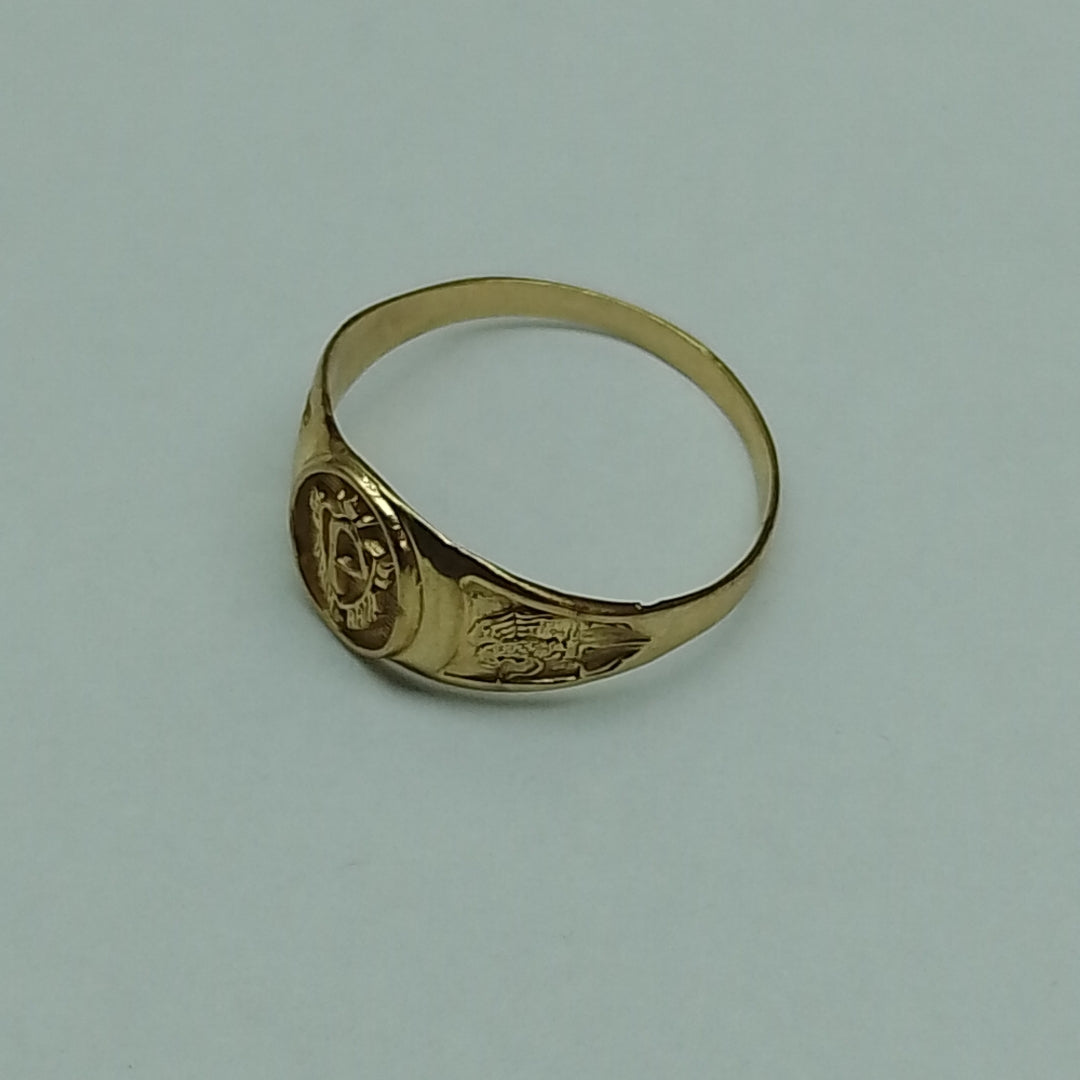 ANILLO DE GRADUACIÓN ORO 10 K 1.3 GRMS (SEMINUEVO)
