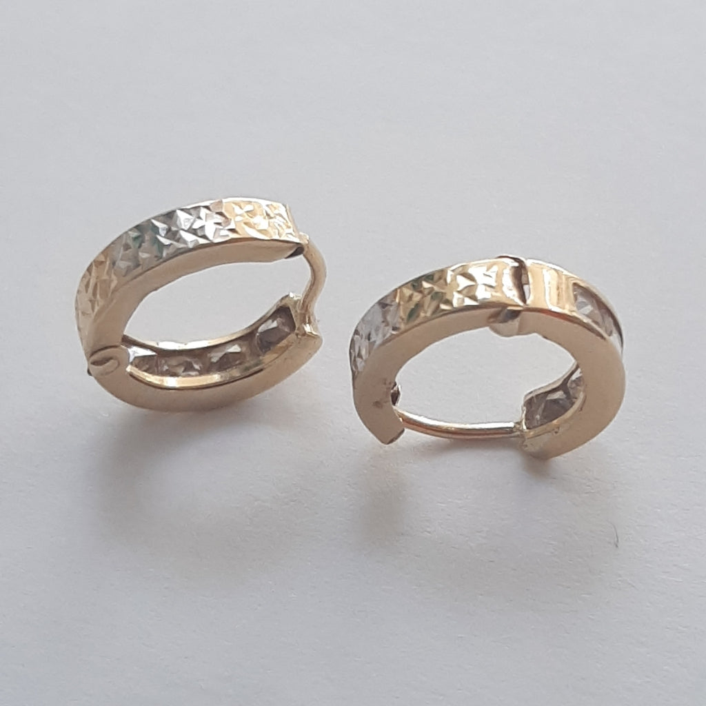 ARRACADAS PAR ORO, RODIADO 14 K 1.5 GRMS (SEMINUEVO)
