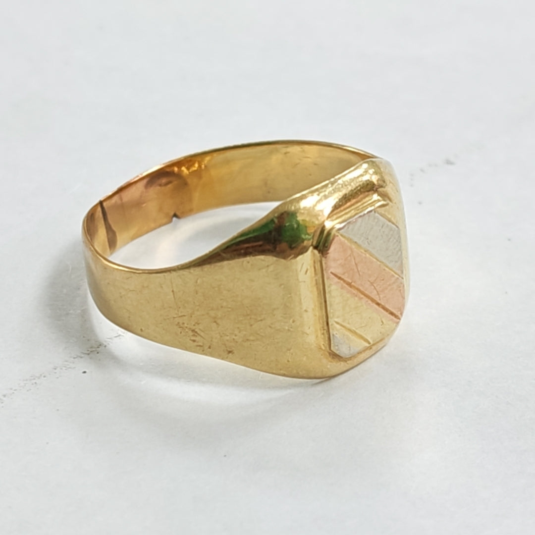 ANILLO ORO, ORO COMBINADO 14 K 3.3 GRMS (SEMINUEVO)