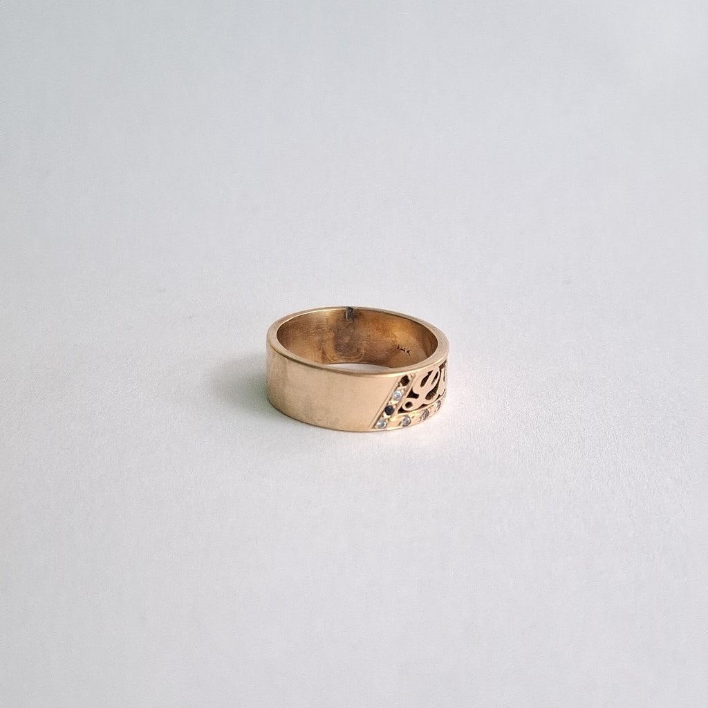 ARGOLLA DE LA SUERTE ORO 14 K 8.8 GRMS (SEMINUEVO)