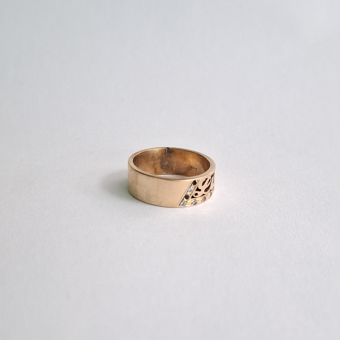 ARGOLLA DE LA SUERTE ORO 14 K 8.8 GRMS (SEMINUEVO)