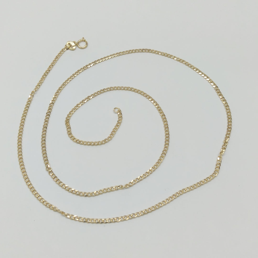 CADENAS TEJIDO BARBADA ORO 10K 55 CM 3.9 GR (NUEVO)