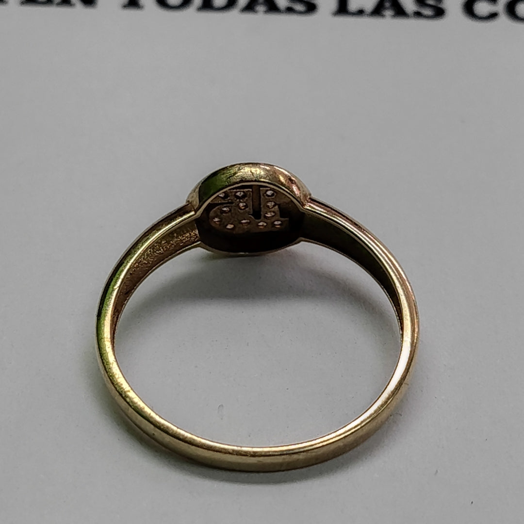 ANILLO CONMEMORATIVO ORO 10 K 1.4 GRMS (SEMINUEVO)