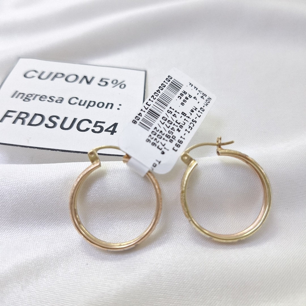 ARRACADAS PAR ORO 14 K 3.1 GRMS (SEMINUEVO)