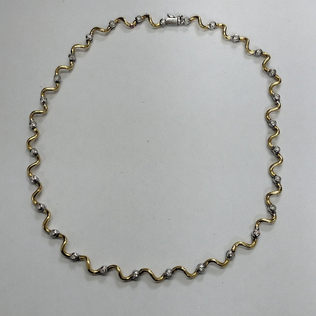 COLLAR ORO COMBINADO 18 K 34,80 GRMS (SEMINUEVO)