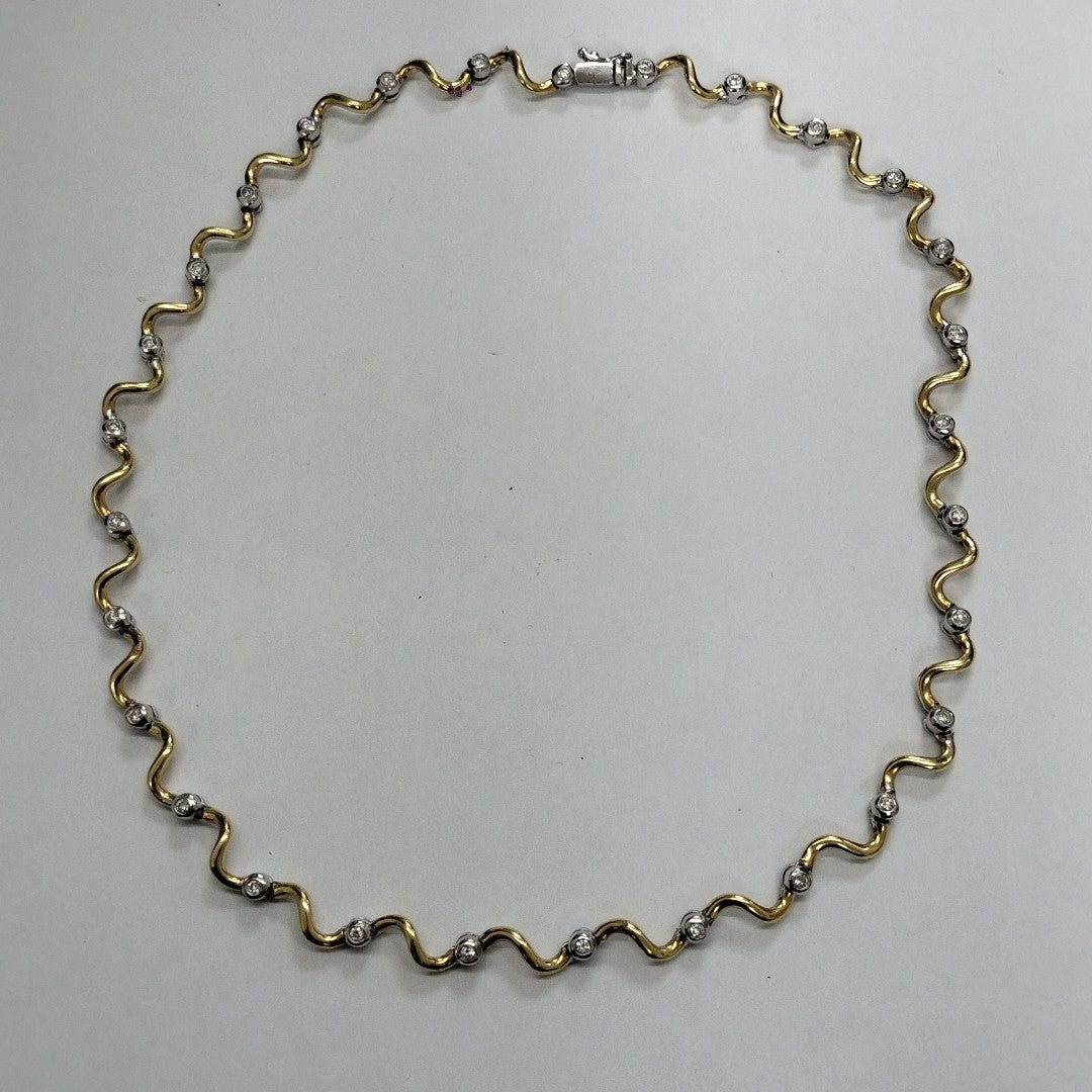 COLLAR ORO COMBINADO 18 K 34,80 GRMS (SEMINUEVO)