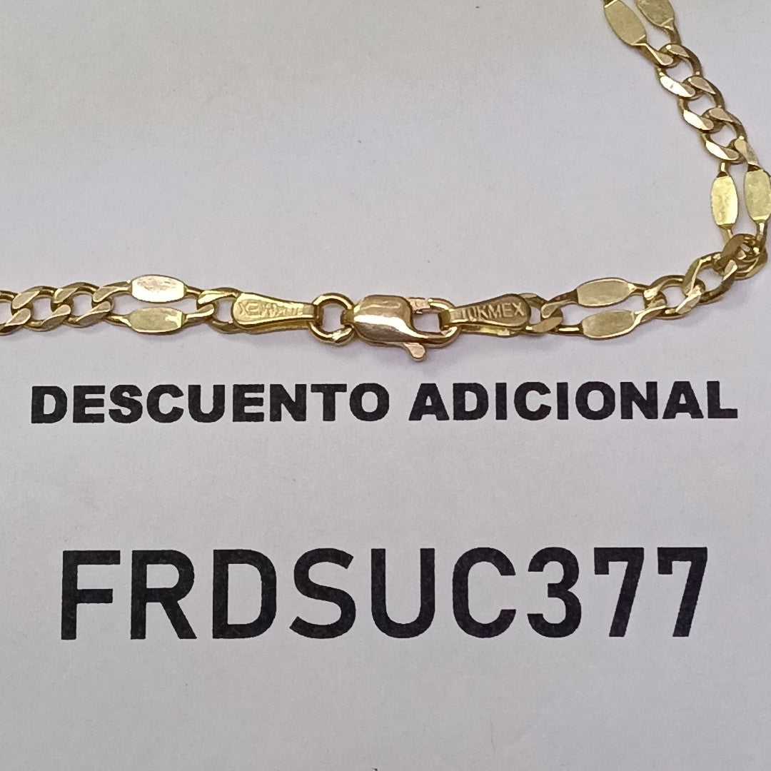 CADENAS TEJIDO ESPECIAL ORO 10K 55 CM 7.1 GR (NUEVO)