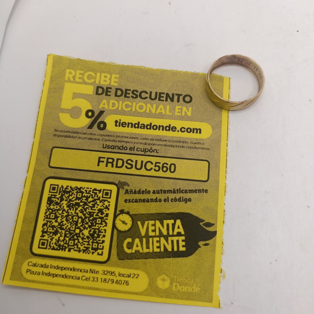 ARGOLLA ORO 8 K 1.6 GRMS (SEMINUEVO)