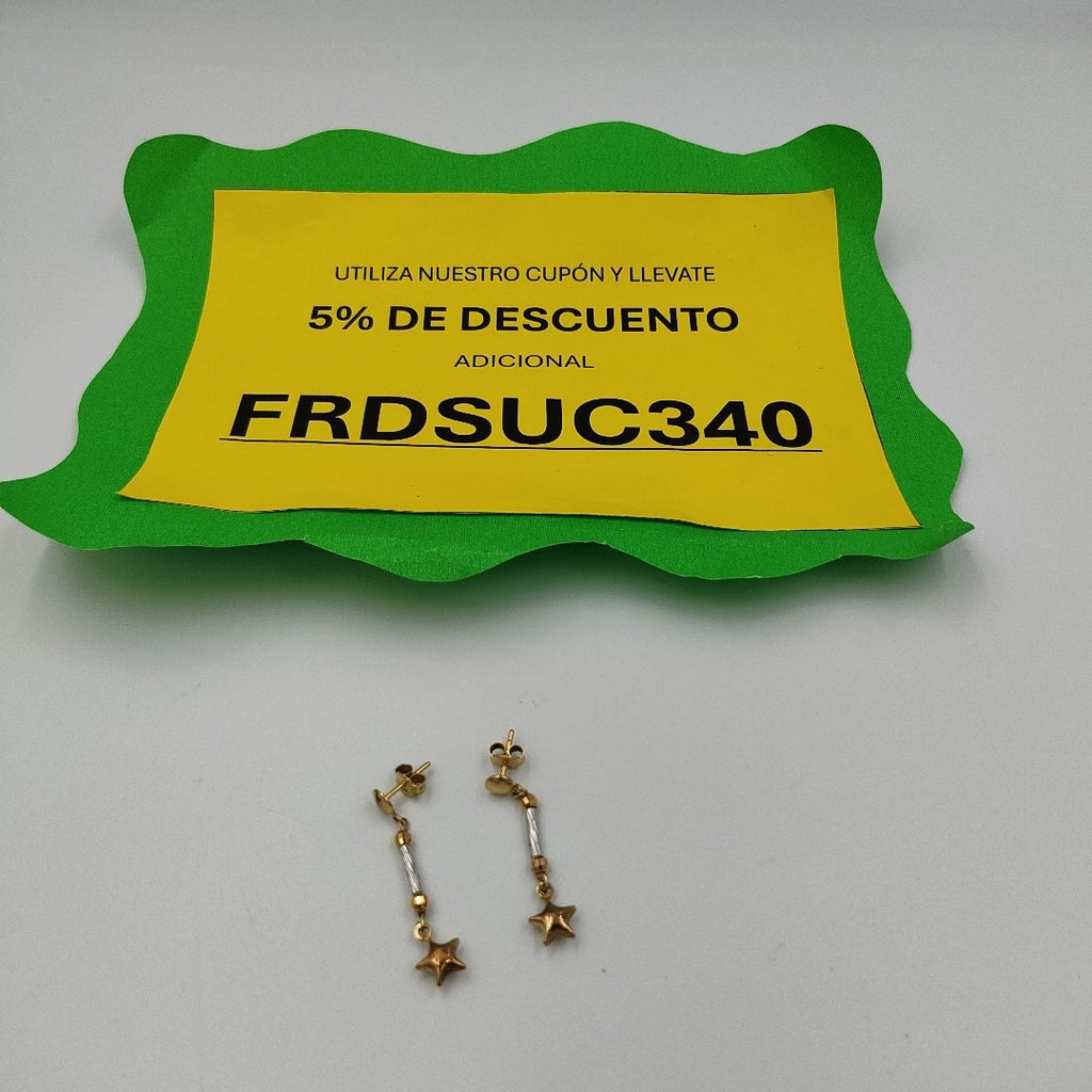 BROQUELES PAR ORO,ORO COMBINADO 10 K 1,90 GRMS (SEMINUEVO)