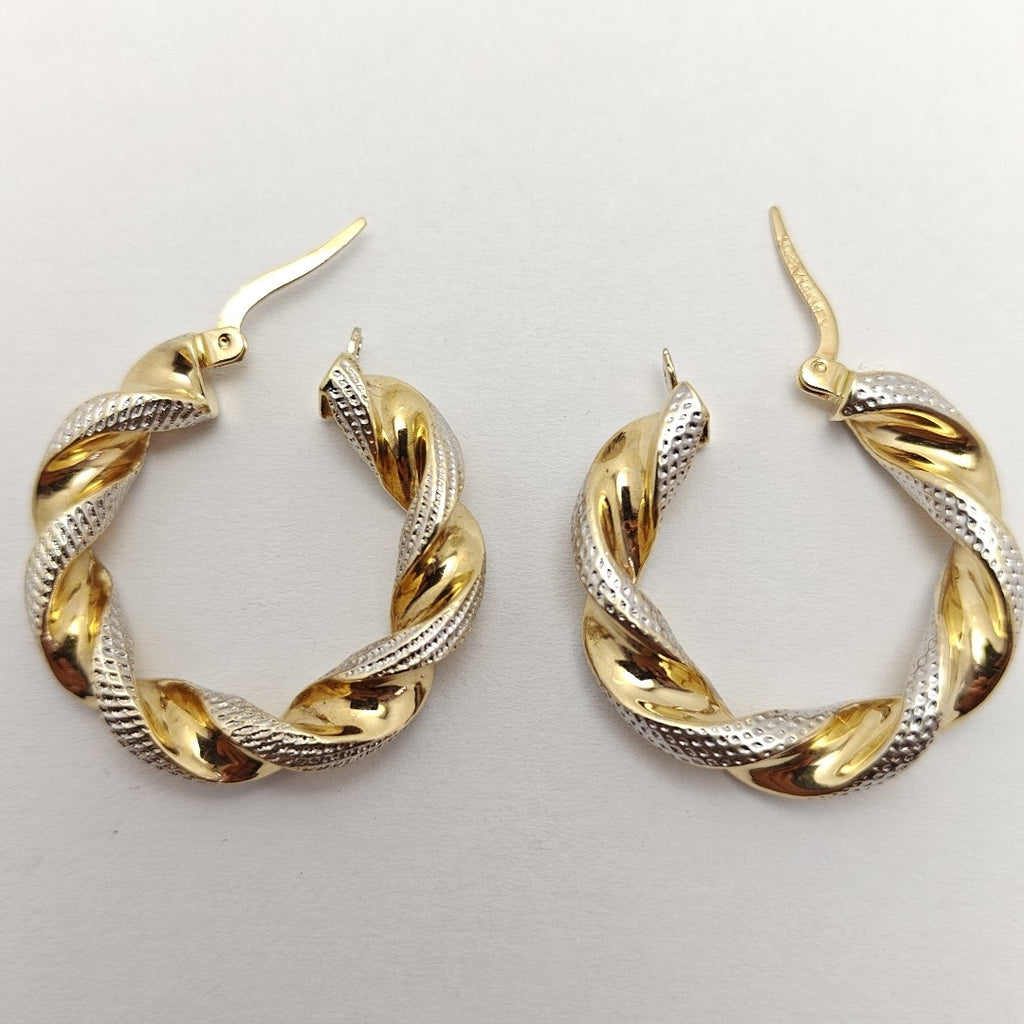 ARRACADAS PAR ORO COMBINADO 14 K 4.4 GRMS (SEMINUEVO)