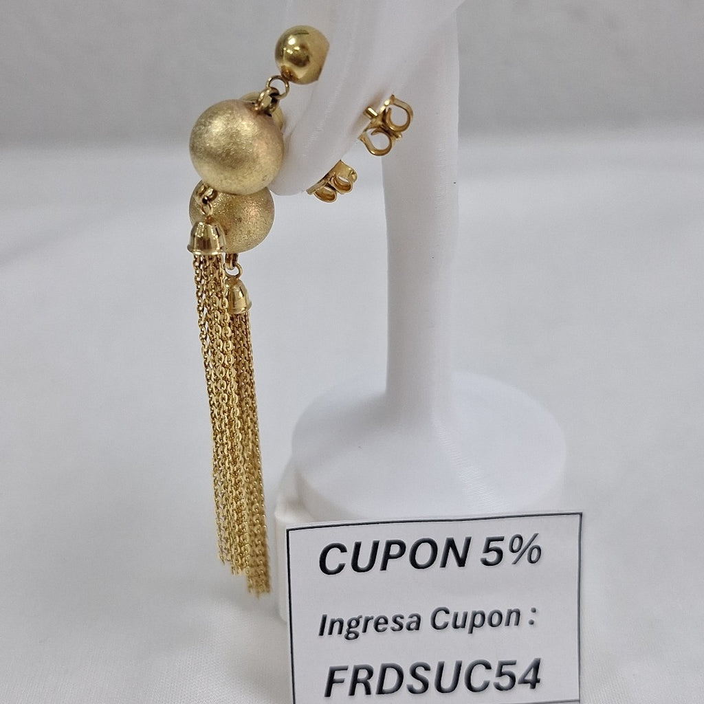 ARETES PAR ORO 14 K 5,90 GRMS (SEMINUEVO)