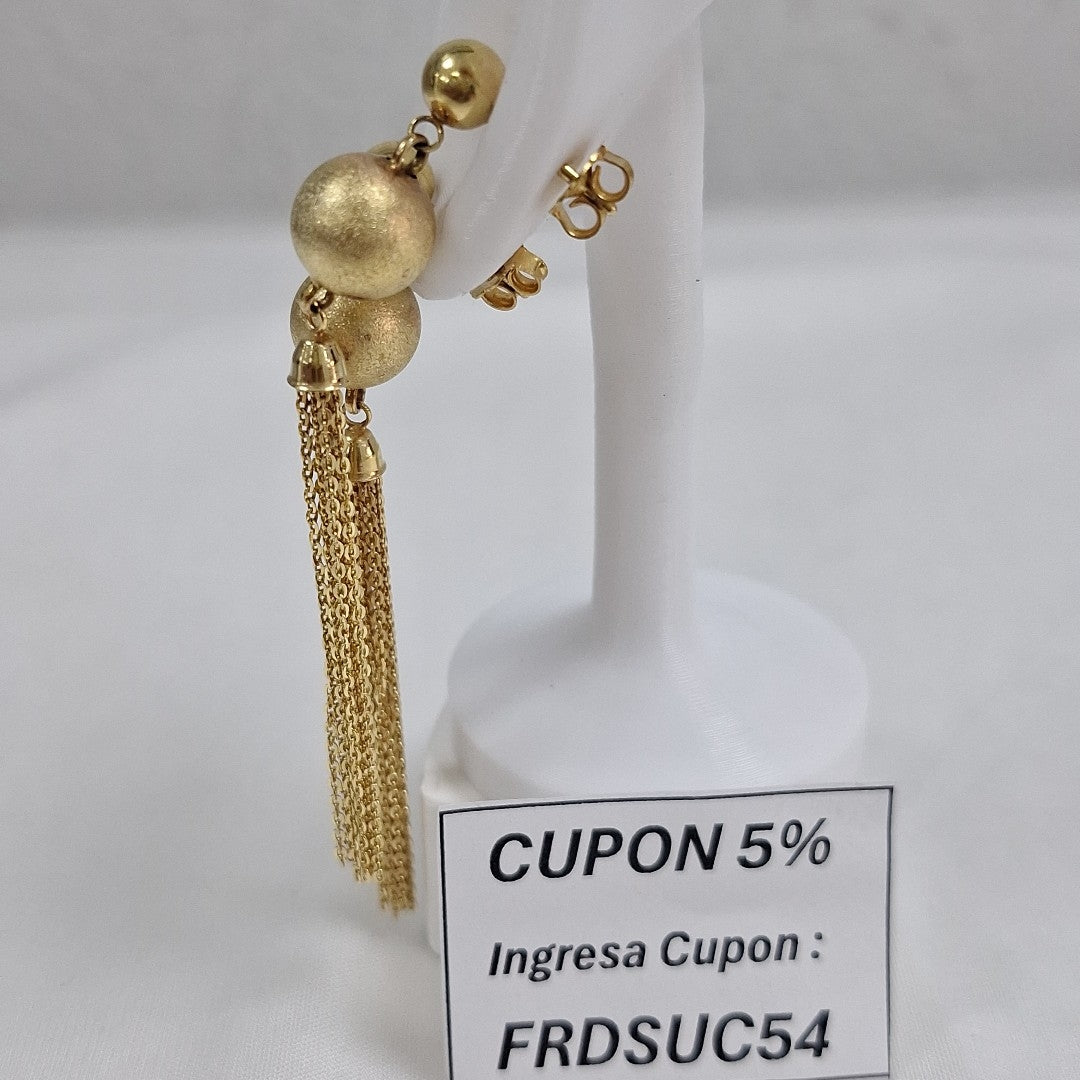 ARETES PAR ORO 14 K 5,90 GRMS (SEMINUEVO)