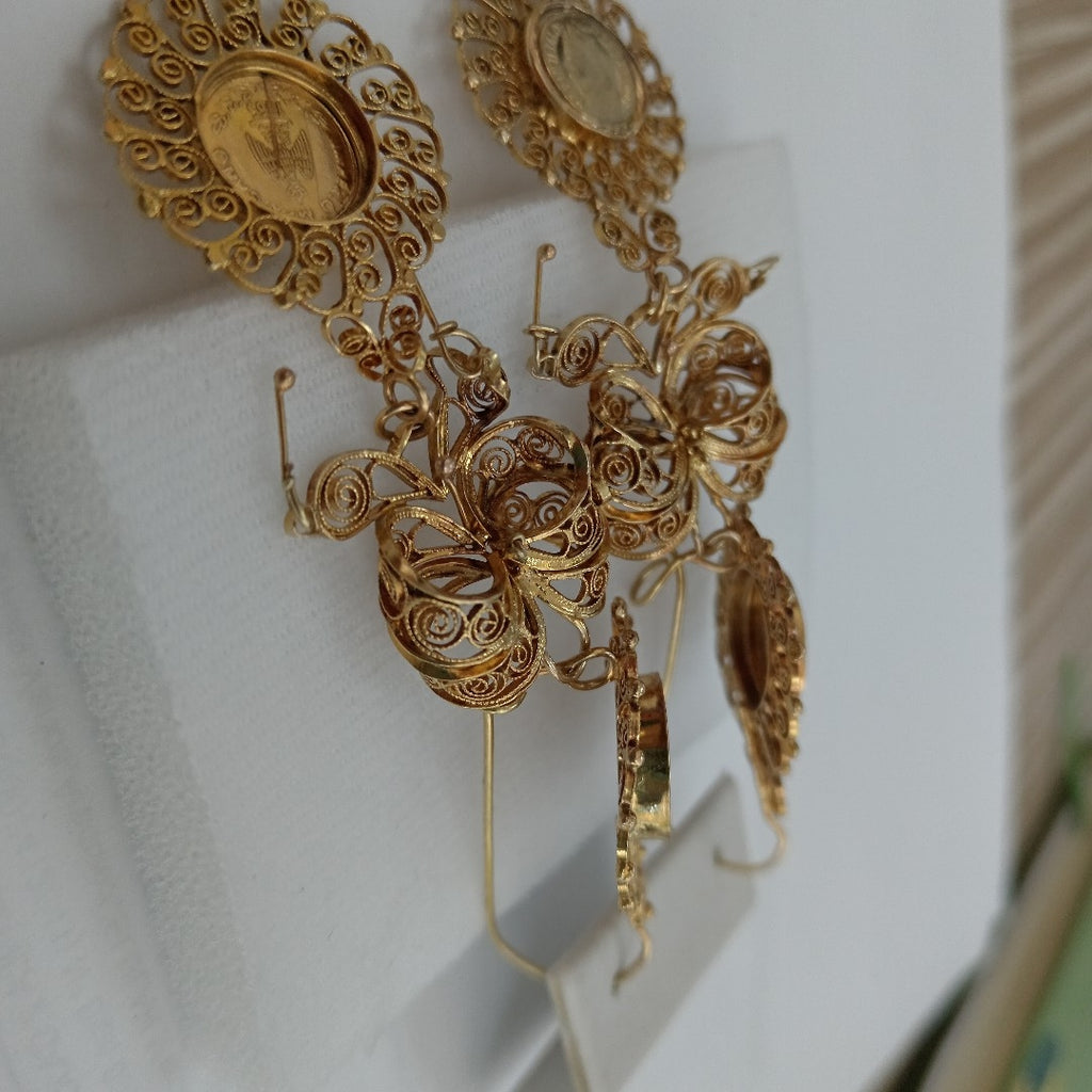 ARETES PAR ORO 10 K 16,80 GRMS (SEMINUEVO)