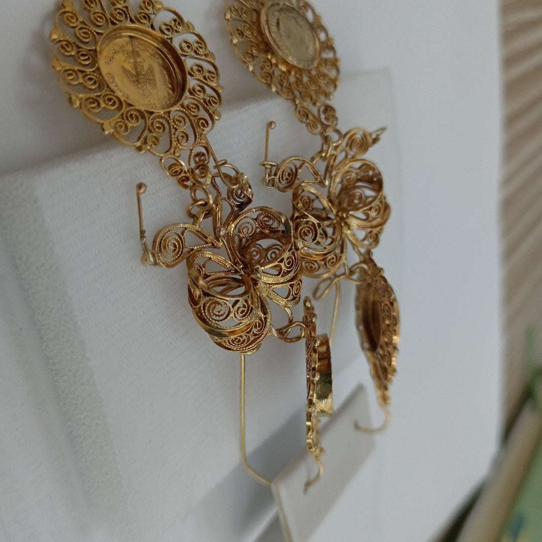 ARETES PAR ORO 10 K 16,80 GRMS (SEMINUEVO)