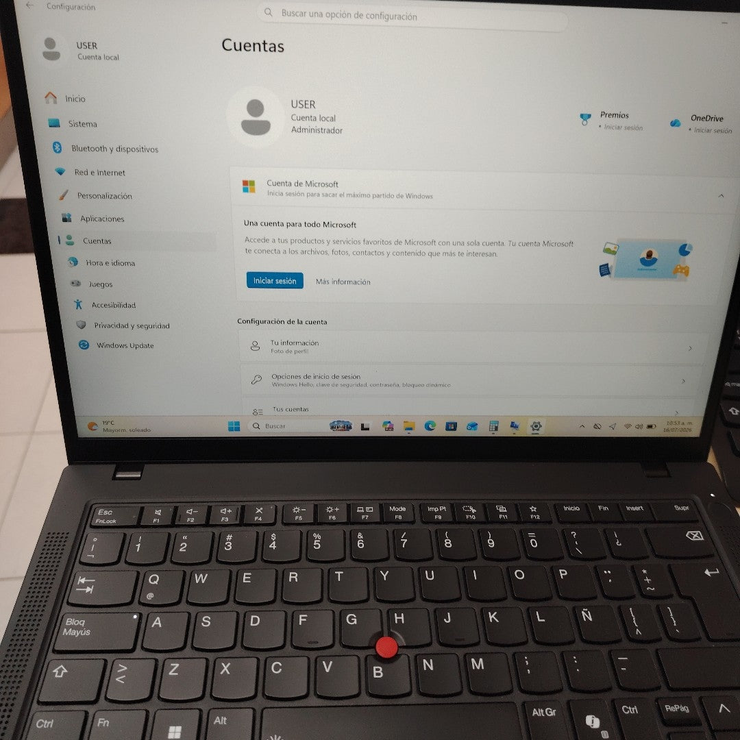 LAPTOP LENOVO THINKPAD T14 GEN 5 (2025) 512 GB SSD 16 GB RAM (SEMINUEVO)